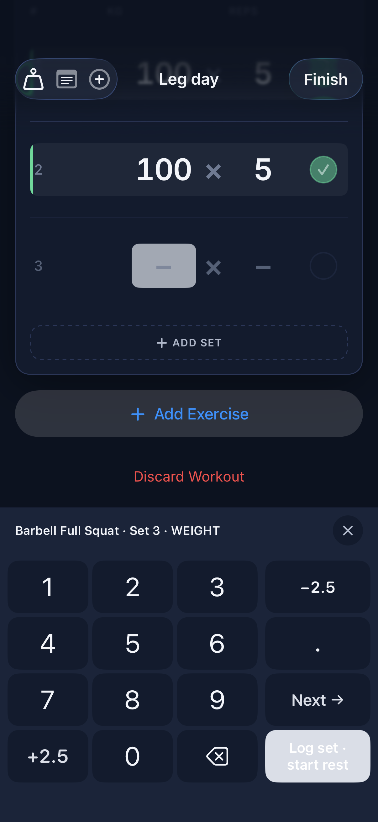 LiftLog screenshot 2